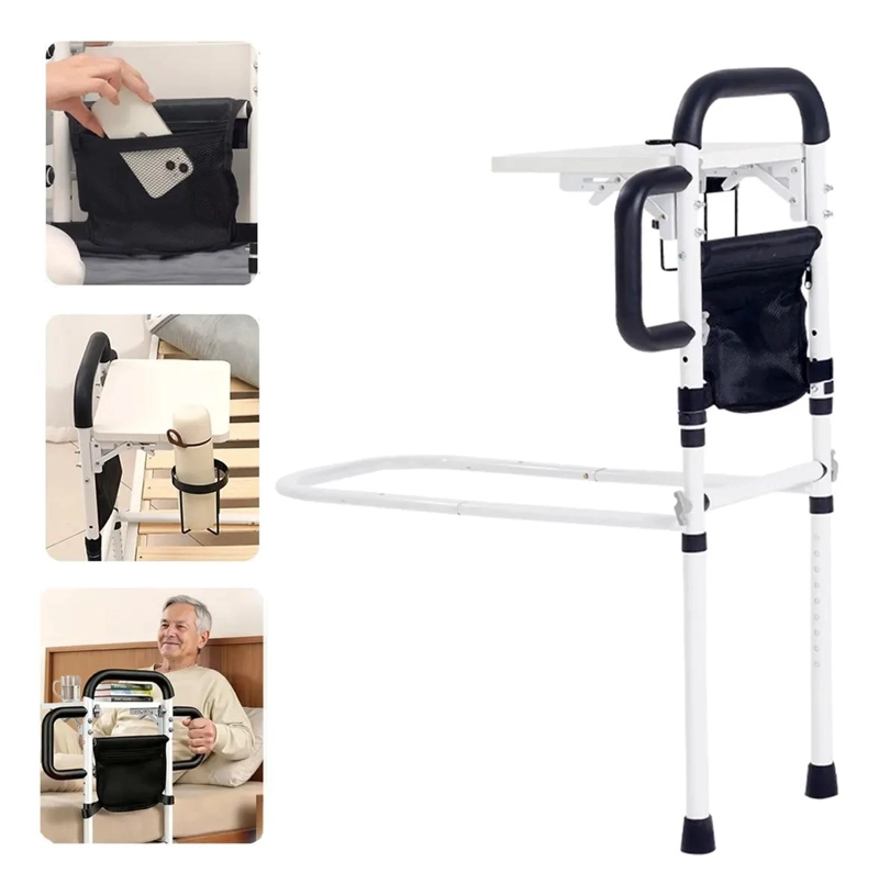 BARANDA DE CAMA LATERAL AJUSTABLE PARA SEGURIDAD DE ADULTOS MAYORES - 1