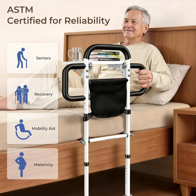 BARANDA DE CAMA LATERAL AJUSTABLE PARA SEGURIDAD DE ADULTOS MAYORES - 4