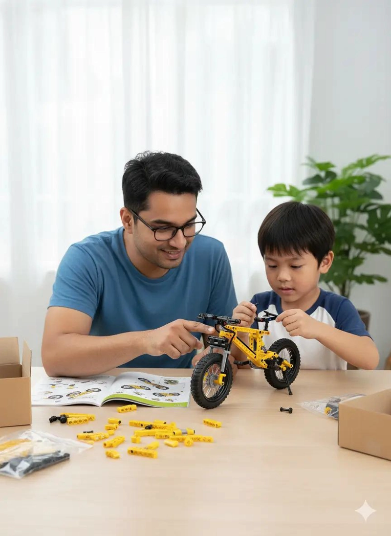 SET DE BLOQUES ARMABLES 3D BICICLETA CON 209 PIEZAS - 5