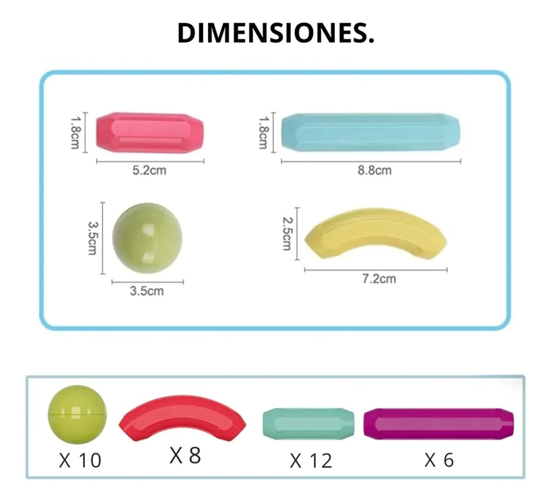 JUEGO DE CONSTRUCCION MAGNE TICO 36 PIEZAS PARA NIÑOS - 2