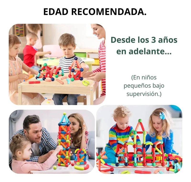 JUEGO DE CONSTRUCCION MAGNE TICO 36 PIEZAS PARA NIÑOS - 5