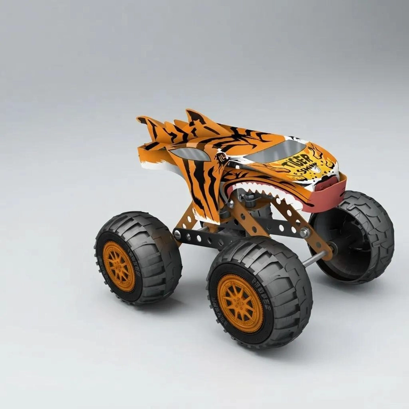MONSTER TRUCK MECANO 104 PIEZAS CON PLUMONES PARA PERSONALIZAR - 1