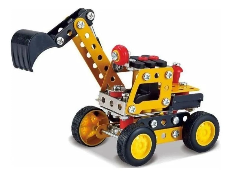 KIT DE CONSTRUCCION 3D EXCAVADORA DE METAL PARA NIÑOS - 1