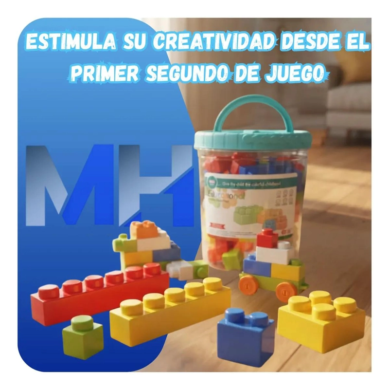 BLOQUES DE CONSTRUCCION INFANTIL EN BALDE PARA ESTIMULAR CREATIVIDAD - 5