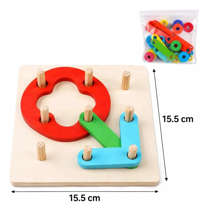 JUEGO DIDACTICO DE MADERA PARA APRENDIZAJE Y DIVERSION INFANTIL - 1