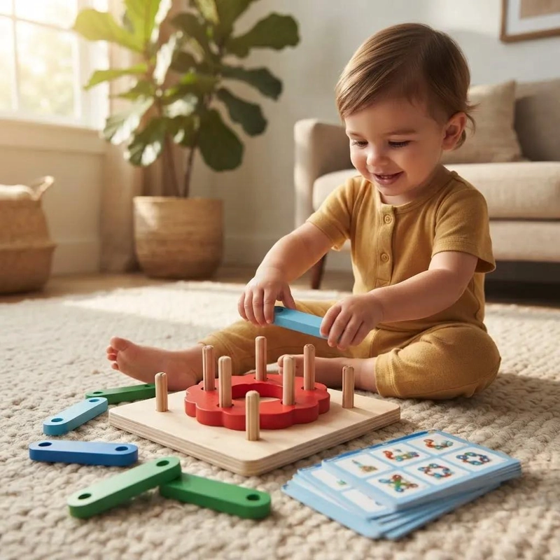 JUEGO DIDACTICO DE MADERA PARA APRENDIZAJE Y DIVERSION INFANTIL - 2