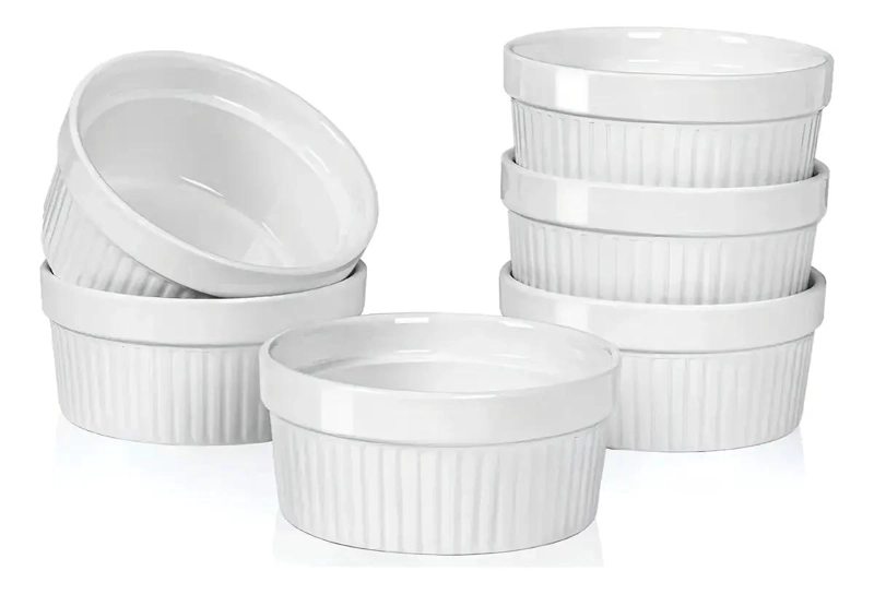 PACK DE 12 POCILLOS DE CERAMICA PARA HORNO Y MICROONDAS - 2
