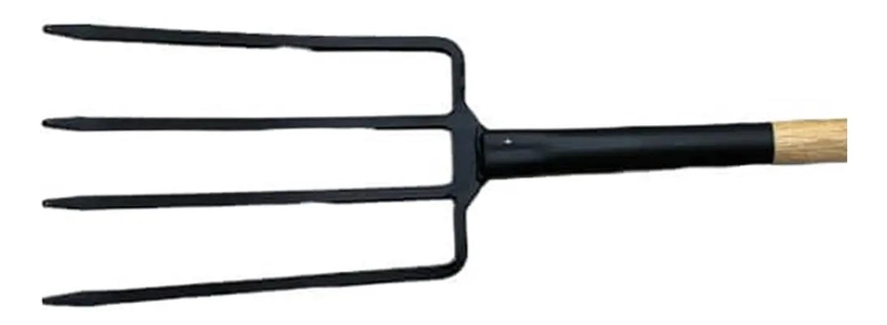 HORQUETA LAYA 4 DIENTES CON MANGO DE MADERA RESISTENTE - 1