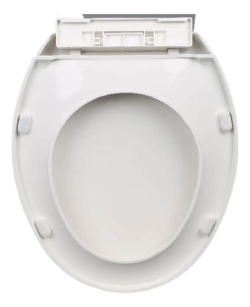 TAPA DE WC REDONDA CON BISAGRA AJUSTABLE Y MATERIAL PLASTICO - 3