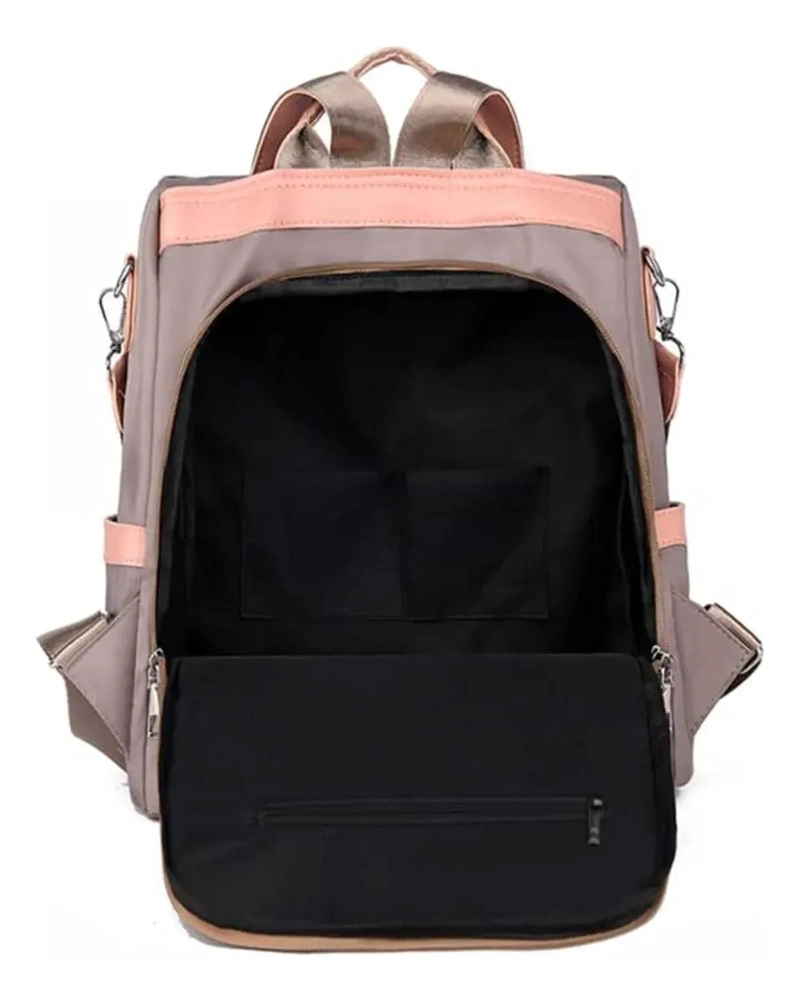 MOCHILA ANTIRROBO IMPERMEABLE PARA MUJER CON COMPARTIMENTOS - 4