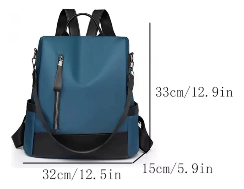 MOCHILA ANTIRROBO IMPERMEABLE PARA MUJER CON COMPARTIMENTOS - 6