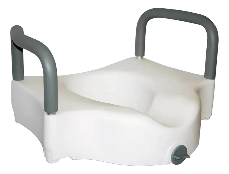 ALZA BAÑO WC CON APOYA BRAZOS ADAPTABLE Y RESISTENTE - 1