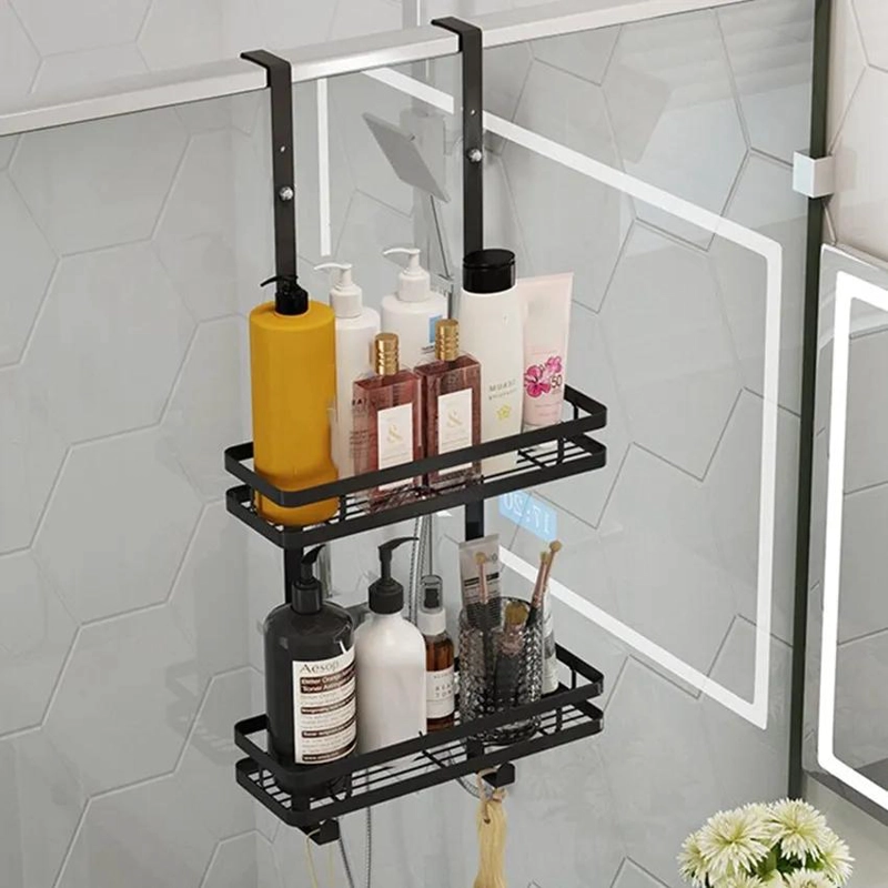 ORGANIZADOR COLGANTE PARA DUCHA CON GANCHOS Y CANASTOS - 6