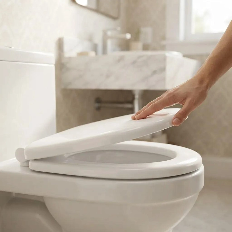TAPA DE BAÑO CON CAIDA LENTA Y DISEÑO ERGONOMICO - 1