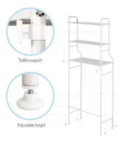 ESTANTE ORGANIZADOR DE BAÑO PORTATIL DE FIERRO - 2