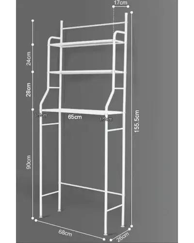 ESTANTE ORGANIZADOR DE BAÑO PORTATIL DE FIERRO - 4