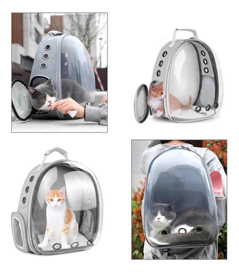 MOCHILA PARA MASCOTAS CON VISTA PANORAMICA Y VENTILACION - 6