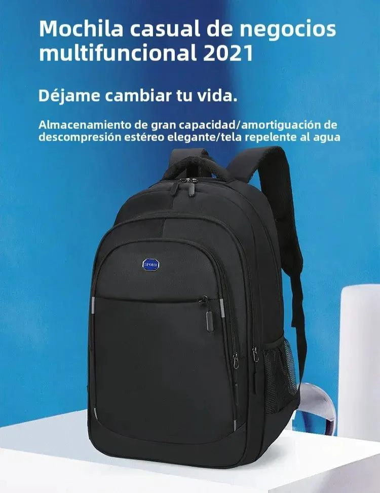 MOCHILA CASUAL IMPERMEABLE UNISEX MULTIFUNCIONAL PARA TODOS - 6