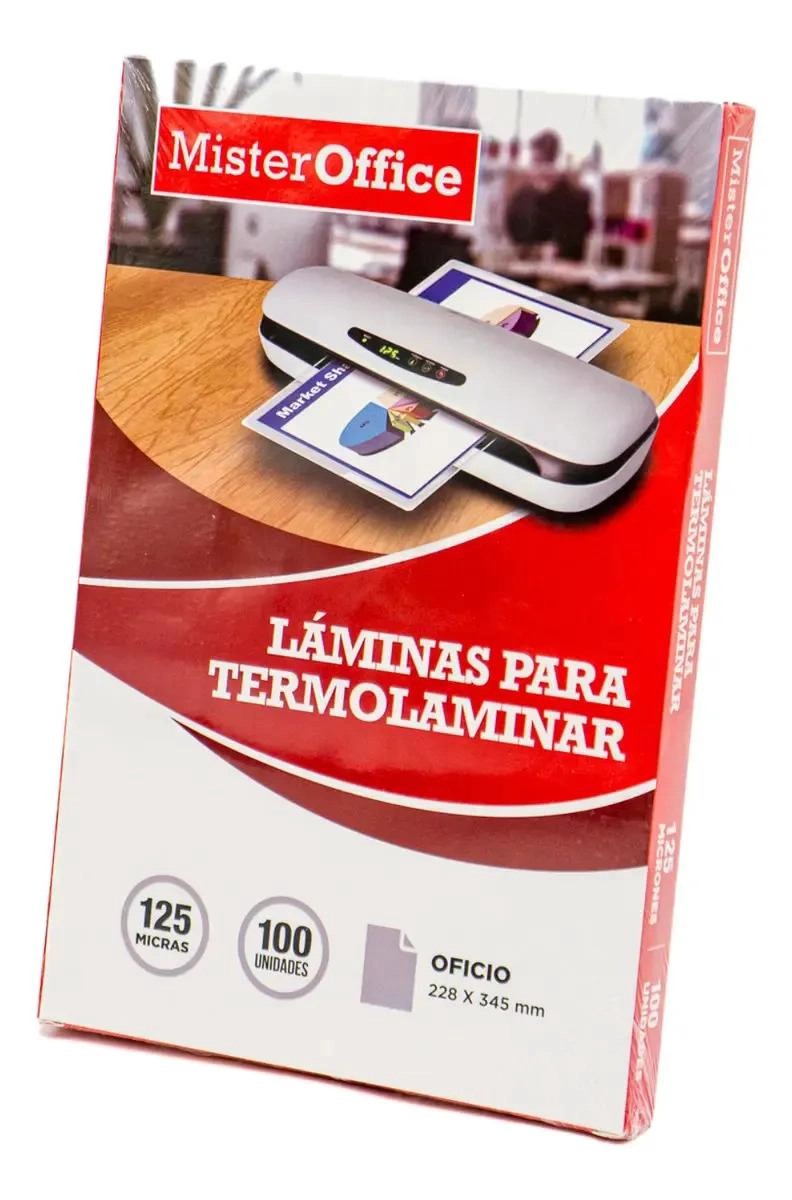 LAMINAS TERMOLAMINADAS OFICIO 125 MICRONES 100 UNIDADES - 1
