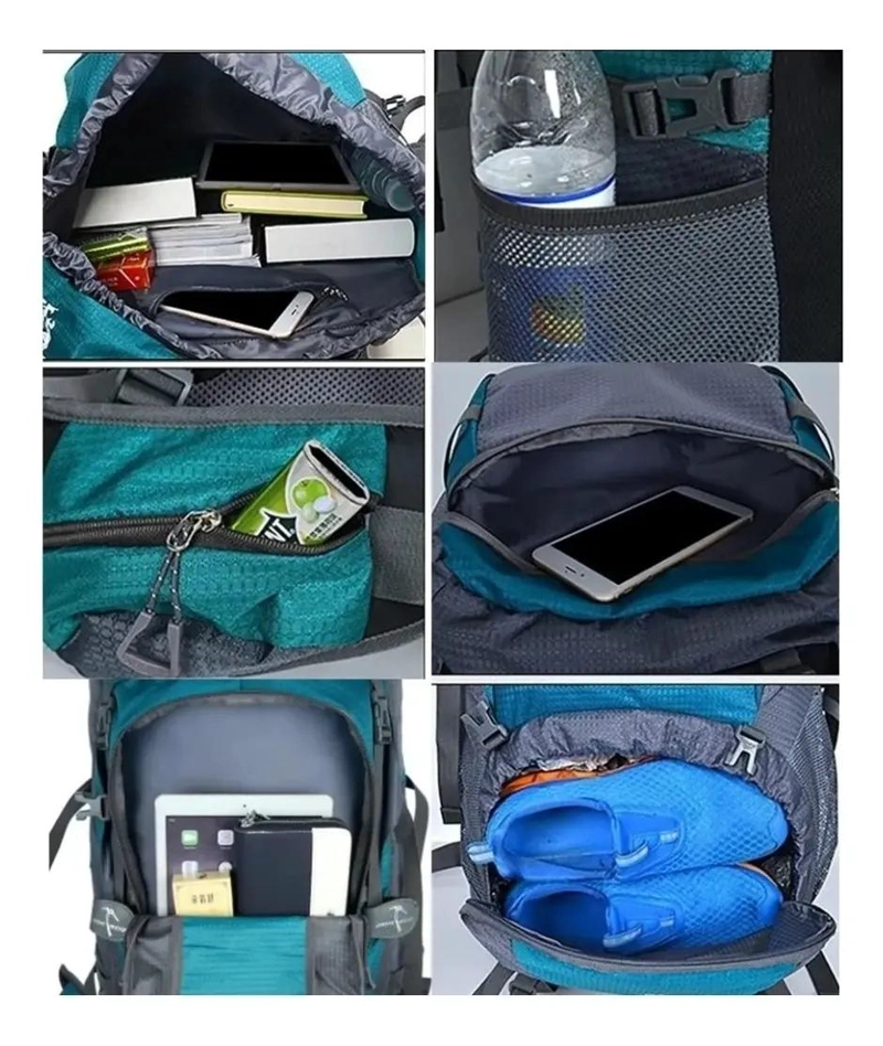 MOCHILA DE CAMPING IMPERMEABLE 80+5 LITROS PARA SENDERISMO - 3