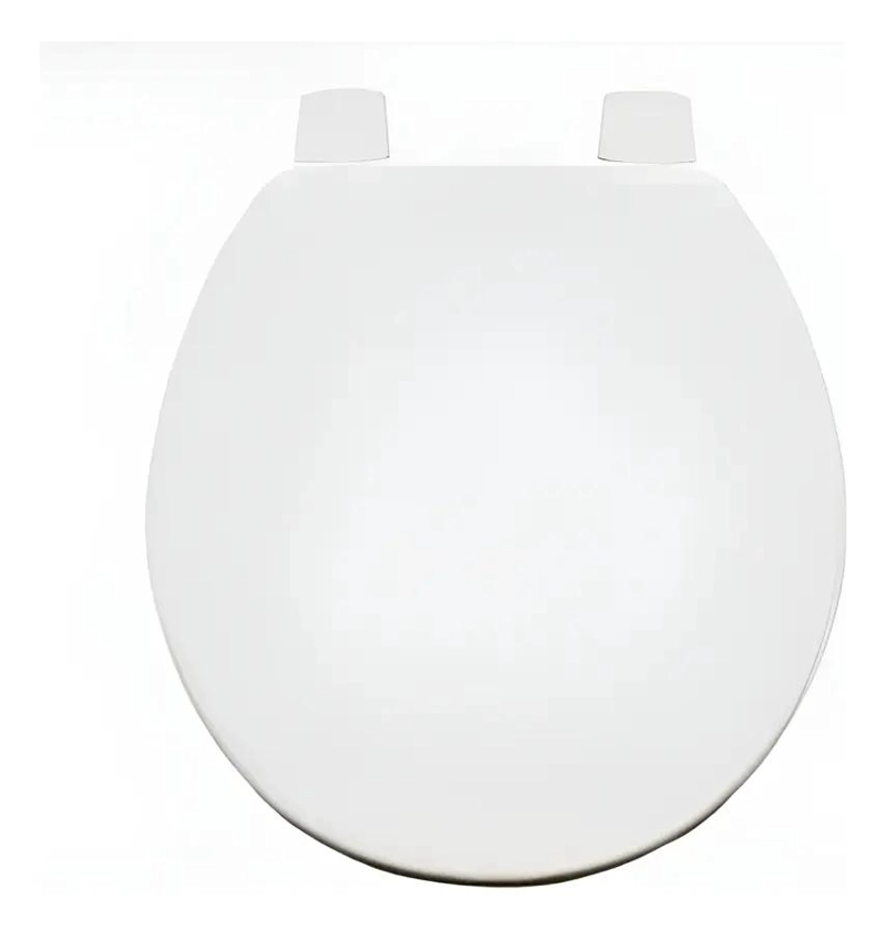 ASIENTO REDONDO DE PLASTICO BLANCO CON TAPA AJUSTABLE - 1