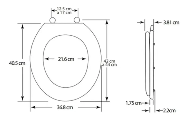 ASIENTO REDONDO DE PLASTICO BLANCO CON TAPA AJUSTABLE - 3