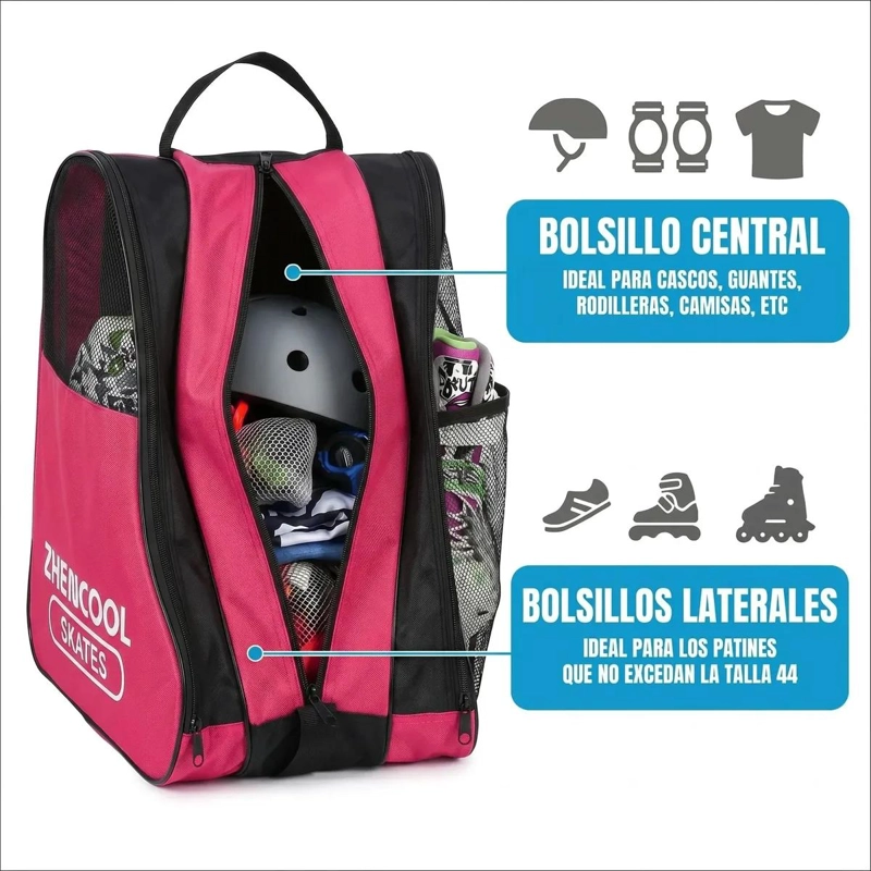 MOCHILA RESISTENTE PARA TRANSPORTE DE PATINES Y ACCESORIOS - 7
