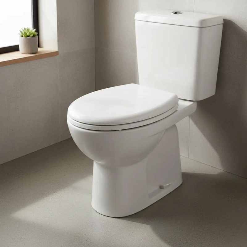 TAPA DE ASIENTO DE INODORO UNIVERSAL COLOR BLANCO - 5