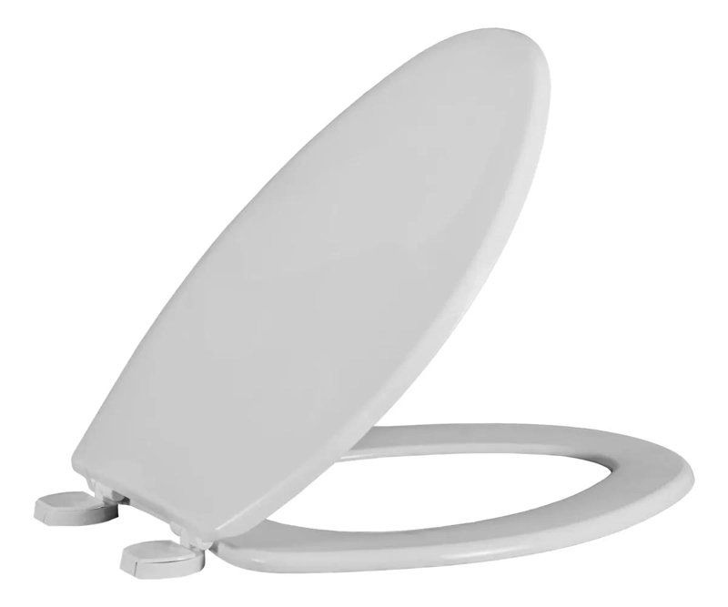 ASIENTO DE INODORO ELONGADO BLANCO CON CIERRE NORMAL - 3