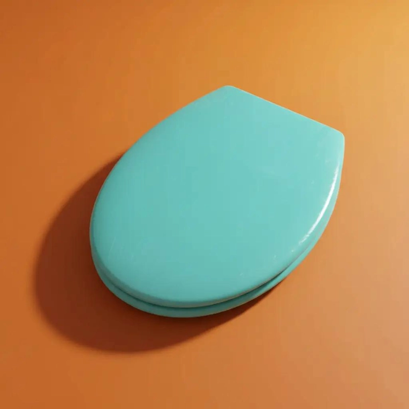 TAPA DE ASIENTO INODORO COLOR CELESTE PARA BAÑO - 4