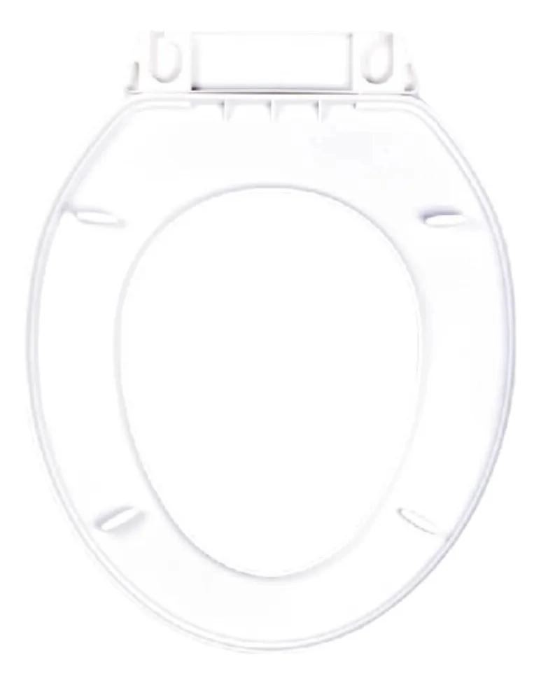ASIENTO DE WC AJUSTABLE DE POLIPROPILENO BLANCO - 4