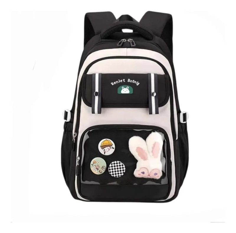 MOCHILA ESCOLAR JUVENIL IMPERMEABLE CON DISEÑO MODERNO - 1