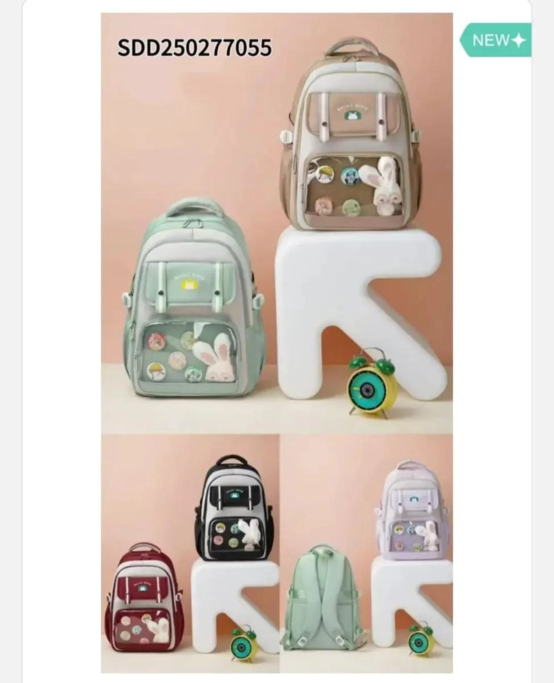 MOCHILA ESCOLAR JUVENIL IMPERMEABLE CON DISEÑO MODERNO - 2