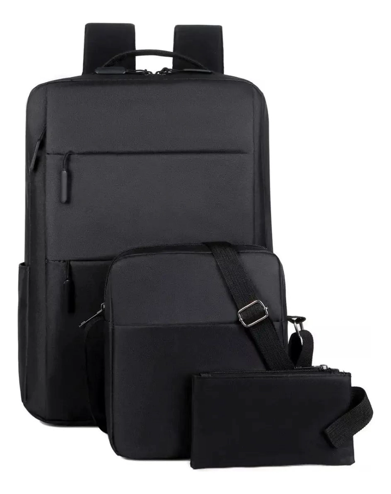 MOCHILA URBANA MULTIUSO SET DE 3 PIEZAS PARA NOTEBOOK - 1
