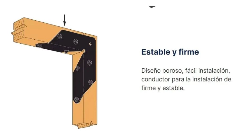SOPORTES EN L DE METAL PARA UNION DE MADERA EN 2 PARTES - 4