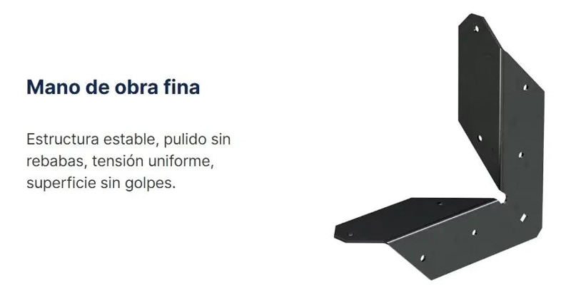 SOPORTES EN L DE METAL PARA UNION DE MADERA EN 2 PARTES - 5