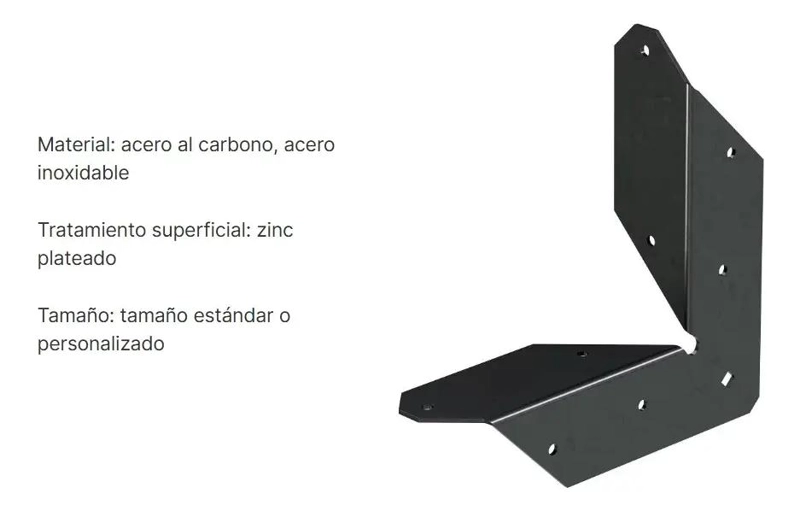 SOPORTES EN L DE METAL PARA UNION DE MADERA EN 2 PARTES - 8