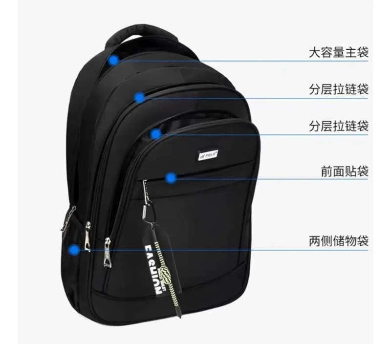 MOCHILA IMPERMEABLE DE GRAN CAPACIDAD PARA NOTEBOOK - 2