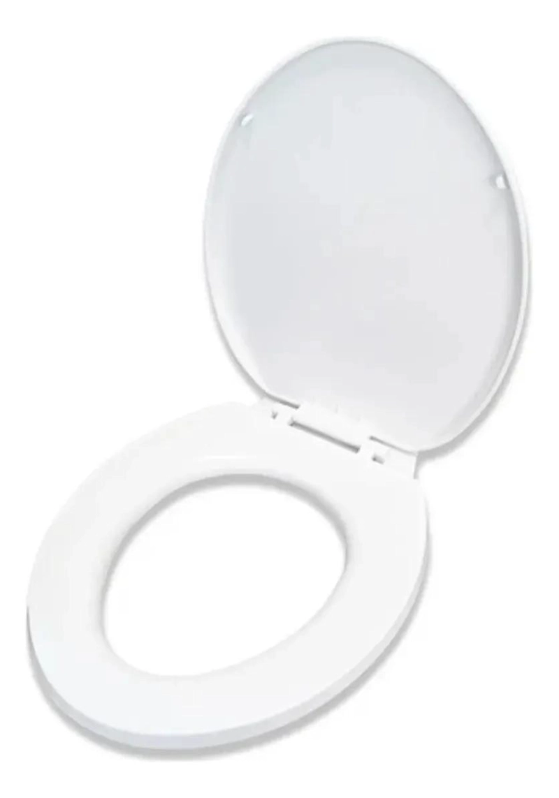 ASIENTO TAPA OVALADO PARA BAÑO COLOR BLANCO - 1