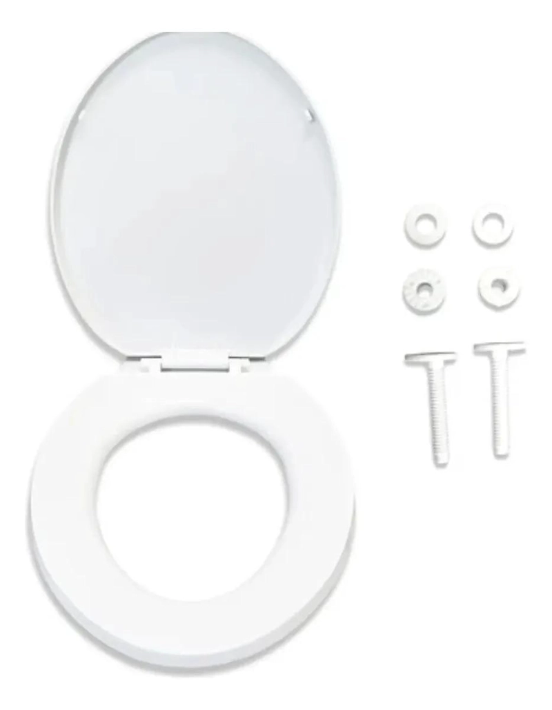 ASIENTO TAPA OVALADO PARA BAÑO COLOR BLANCO - 3