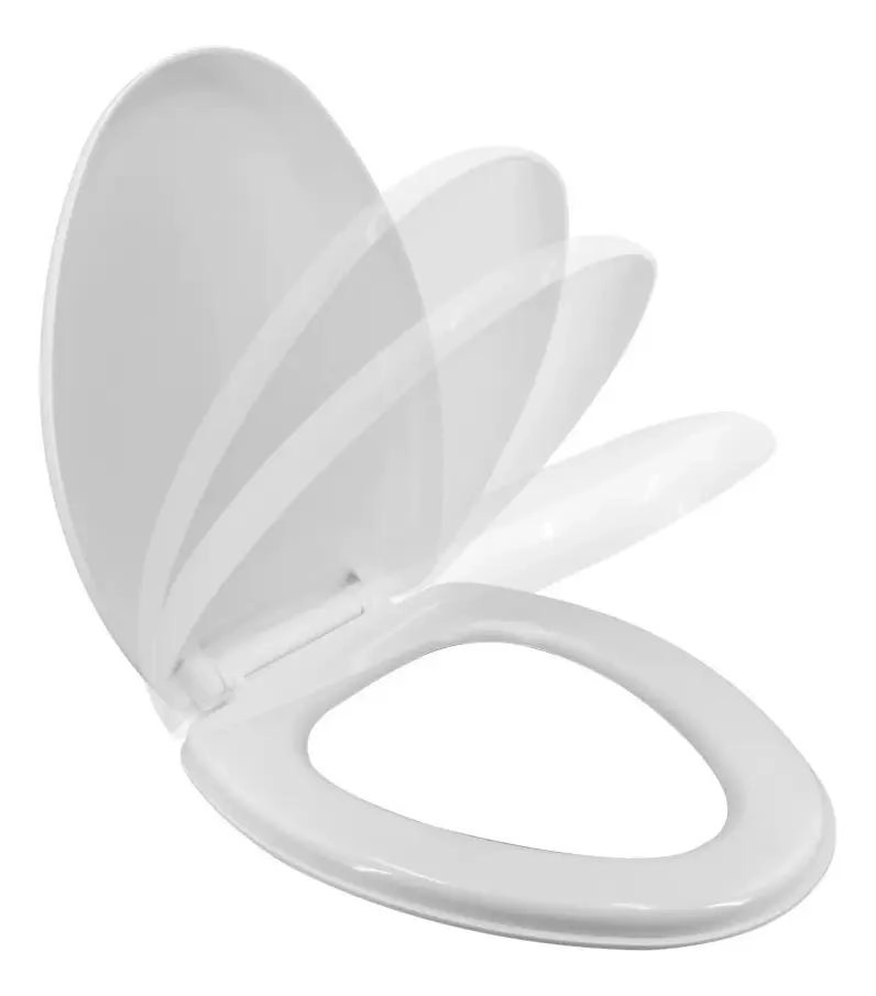 ASIENTO Y TAPA DE CIERRE LENTO PARA INODORO BLANCO - 4