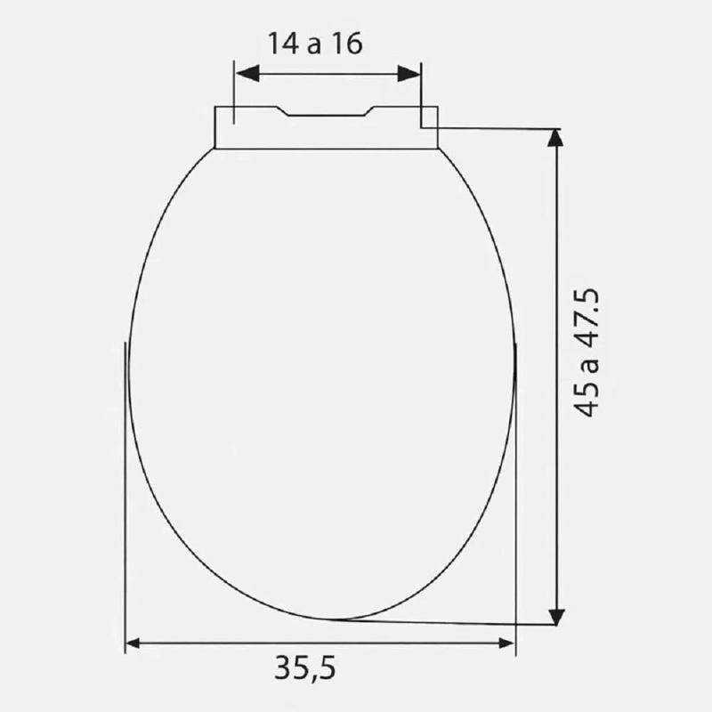 ASIENTO DE BAÑO ELONGADO CON CIERRE SUAVE Y BISAGRAS AJUSTABLES - 5