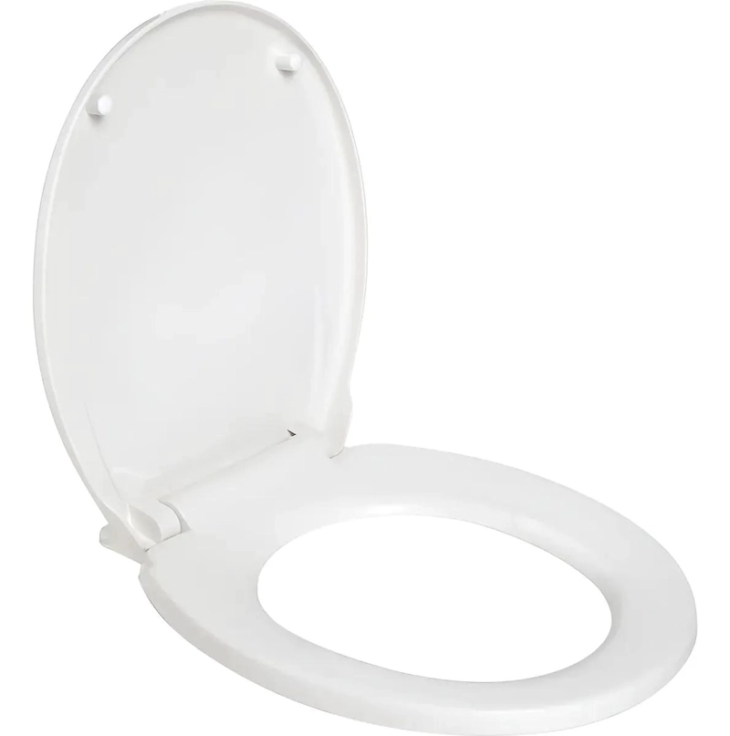 ASIENTO DE WC REDONDO PLASTICO LISO CON CIERRE SUAVE - 2