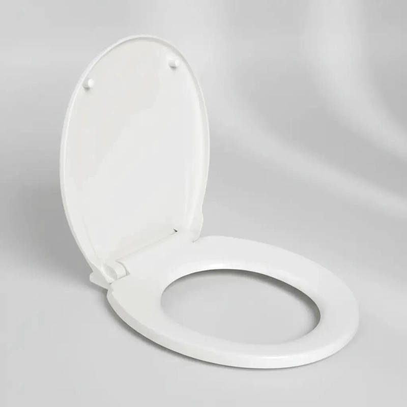 ASIENTO DE WC REDONDO PLASTICO LISO CON CIERRE SUAVE - 4