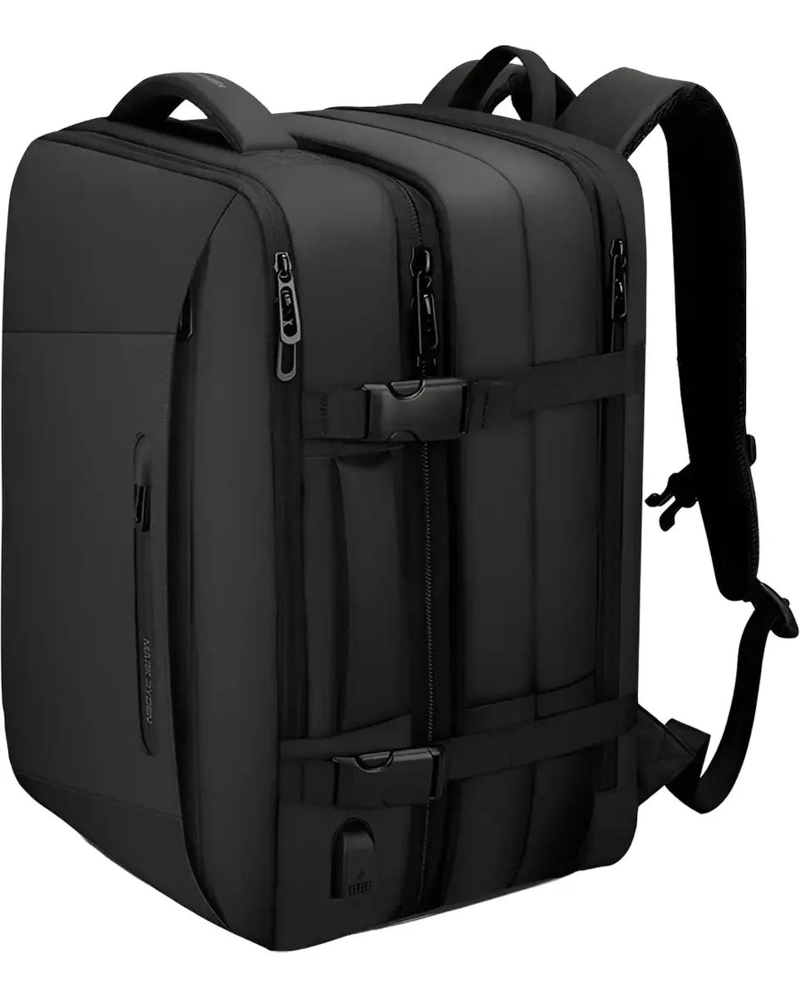 MOCHILA IMPERMEABLE ANTIRROBO EXPANSIBLE CON USB - 1