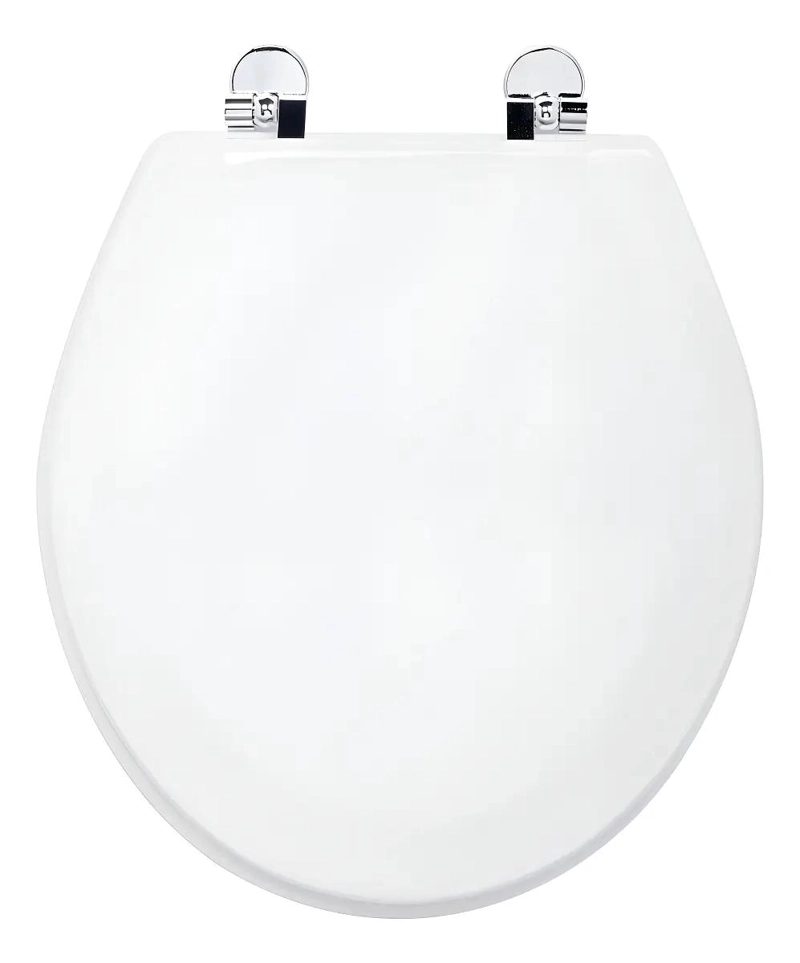 ASIENTO DE BAÑO REDONDO DE MADERA CON BISAGRA AJUSTABLE - 1
