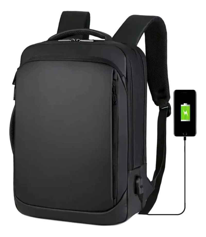 MOCHILA DE VIAJE IMPERMEABLE CON PUERTO USB Y 30 LITROS - 1