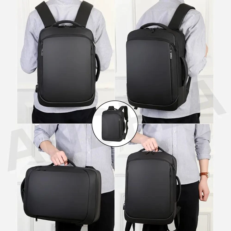 MOCHILA ANTIRROBO IMPERMEABLE PARA NOTEBOOK CON PUERTO USB - 9