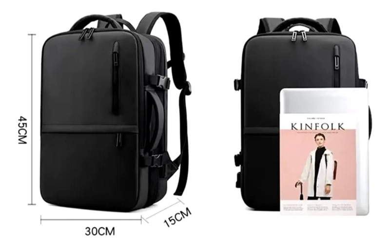 MOCHILA IMPERMEABLE MULTIFUNCIONAL CON PUERTO USB Y 35 LITROS - 7