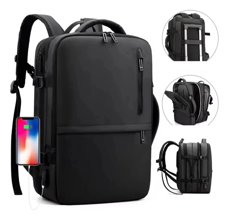 MOCHILA IMPERMEABLE MULTIFUNCIONAL CON PUERTO USB Y 35 LITROS - 8